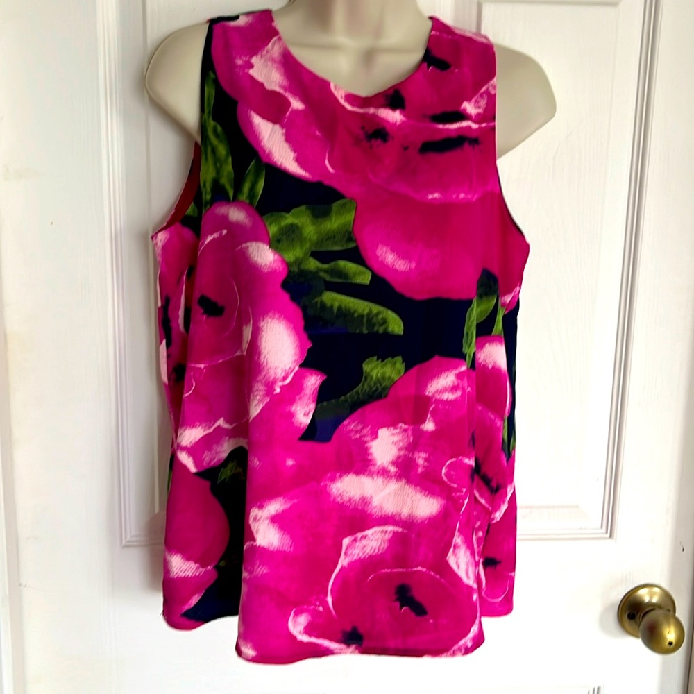 C&E sleeveless floral top